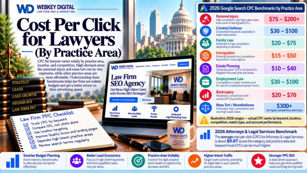 Law Firm SEO Agency 8 Cost per click for lawyers by practice area